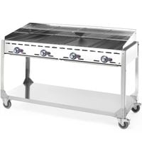 grill gazowy "green fire" 4 palniki 22kw mobilny - hendi 149614