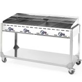 grill gazowy "green fire" 4 palniki 22kw mobilny - hendi 149614