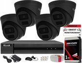 ZESTAW DO MONITORINGU DOMU 4 KAMERY 4MPX ZEWNĘTRZNE PoE IP HILOOK