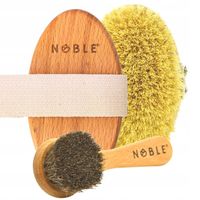Szczotka do masażu sucho antycellulitowa ostra delikatna zestaw 2 szt Noble