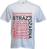 KOSZULKA dla strażaka STRAŻ POŻARNA pasja prezent