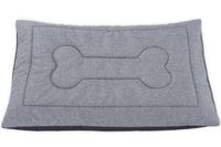 Legowisko mata dla psa Welsti szary melanż len kość L 100x70 antypoślizgowa