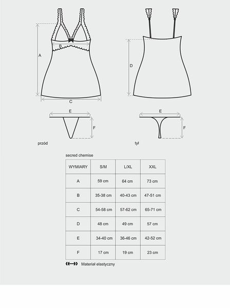 Bielizna-Secred Koszulka I Stringi L/Xl zdjęcie 3