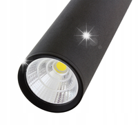 Lampa sufitowa WISZĄCA długa TUBA CZARNA 30cm LED punkt światła GU10