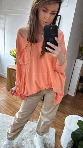 BY O LA LA! BLUZKA BASIC WĘZEŁ PAPAYA UNI na Arena.pl