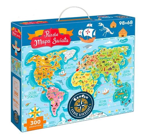 Puzzle Mapa Świata 300 Elementów na Arena.pl
