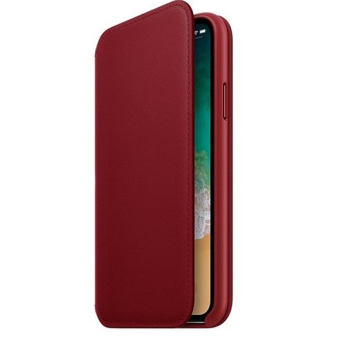 Apple iPhone X Leather Folio - (PRODUCT) RED na Arena.pl