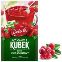 Delecta OWOCOWY KUBEK KISIEL INSTANT żurawinowy