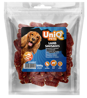 UNIQ PETS Przysmak dla psa kiełbaski z jagnięciny - przekąska 500g