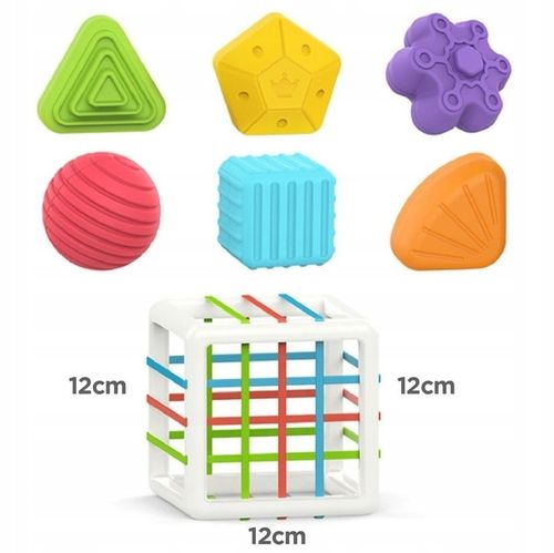 KOSTKA ELASTYCZNA SENSORYCZNA SORTER KWADRAT GUMKI na Arena.pl