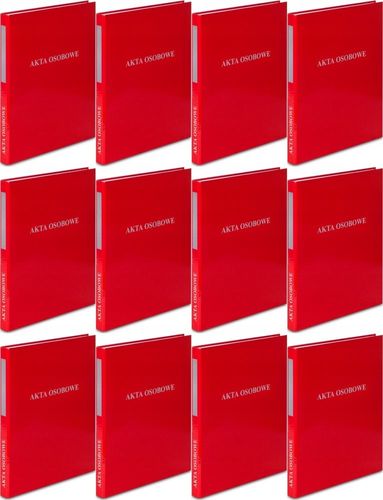 Segregator A4/2/2 Akta Osobowe Czerwone 0185 na Arena.pl