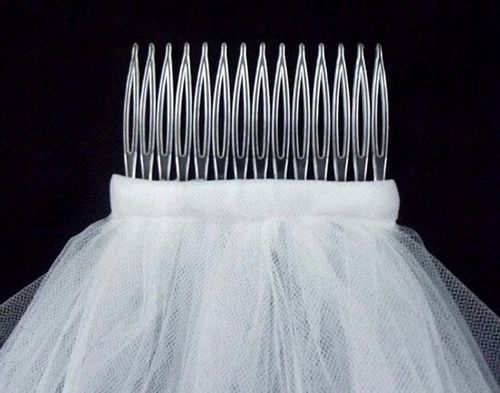 Długi Welon ślubny biały podwójny na ślub lamówka  W7 na Arena.pl