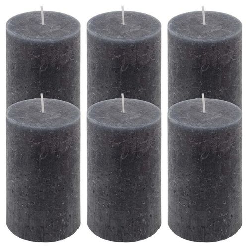 Zestaw świec rustykalnych, 11,5 cm, Ø 6,8 cm, antracyt, 6szt na Arena.pl