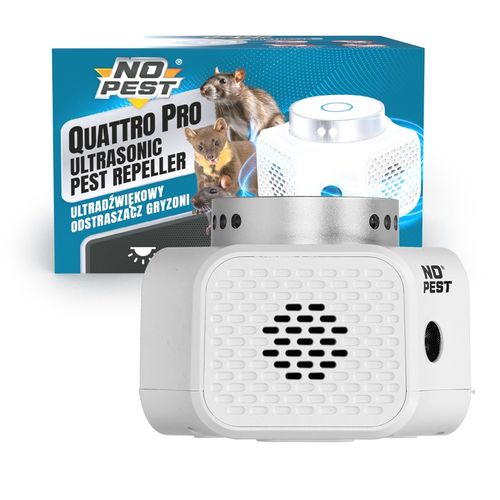 ULTRADŹWIĘKOWY ODSTRASZACZ KUN SZCZURÓW MYSZY GRYZONI NO PEST QUATTRO PRO na Arena.pl