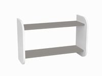 013 Półka podwójna 90 biało-szara
