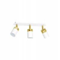 Spot Plafon Lampa Sufitowa Nowoczesna Tuby Białe Złote Gu10 Ruchome Klosze