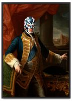 Plakat w ramce portret luchador lucha libre 50x70 cm w czarnej ramie