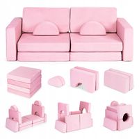 Sofa Ecotoys TMSRT-15 PINK 55 x 55 cm tkanina różowy