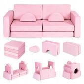 Sofa Ecotoys TMSRT-15 PINK 55 x 55 cm tkanina różowy