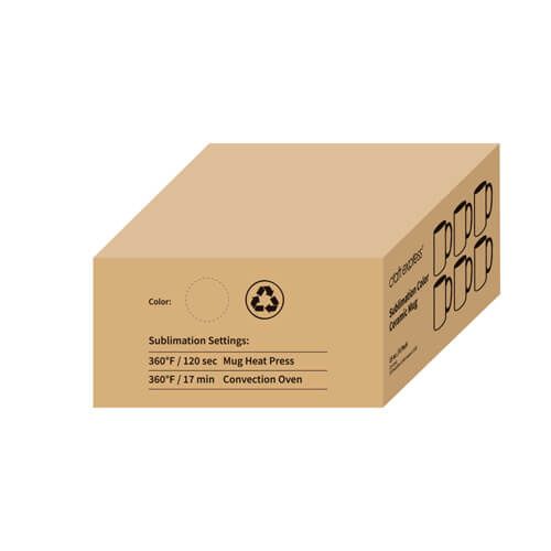 Zestaw 6 kubków Funny 330 ml JS Coating z pomarańczowym wnętrzem i uszkiem do sublimacji na Arena.pl