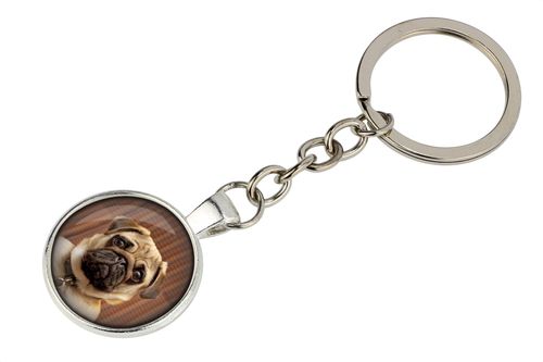 Brelok handmade z pieskiem - Mops na Arena.pl