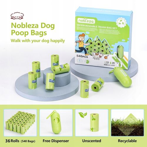 Woreczki na odchody dla psów 540 szt+dozownik na Arena.pl