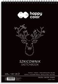 Szkicownik na spirali CZARNY A4, 20 ark, 220g 2229
