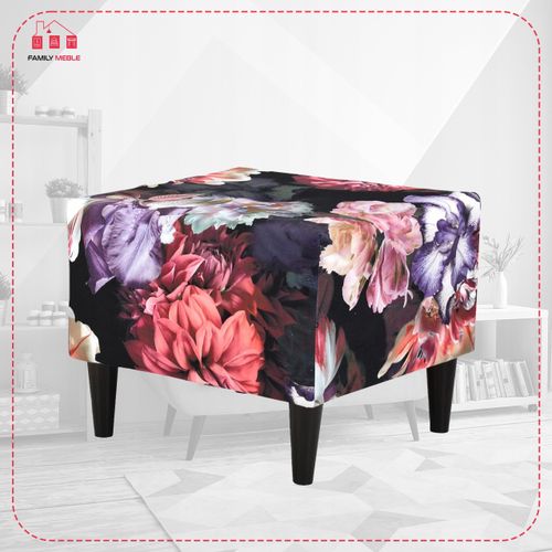 Fotel uszak ARI PRINT z podnóżkiem skandynawski  kwiecisty na Arena.pl