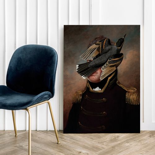 Obraz na płótnie pop art portret generał ptaszek 70x100 cm na Arena.pl