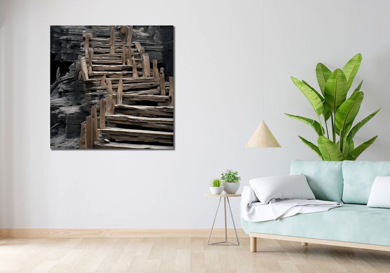 Obraz 100x100cm Schody do Nieznanego zdjęcie 2