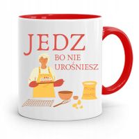 Kubek Czerwony Dla Babci Jedz Bo Nie Urośniesz Z Nadrukiem Ze Zdjęciem