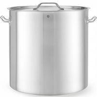garnek budget line z pokrywką 98 l śr. 50 cm - hendi 835104