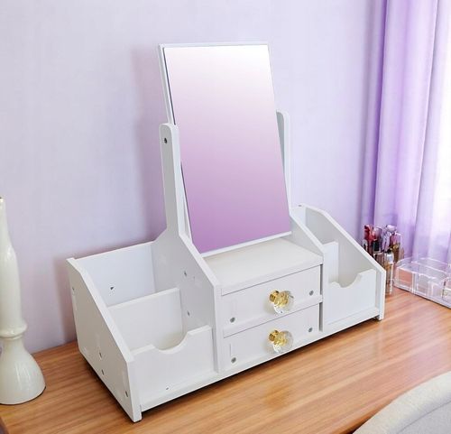 TOALETKA Z LUSTREM ORGANIZER PRZYBORNIK NA BIURKO DO MAKIJAŻU na Arena.pl