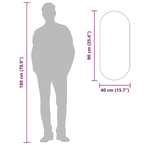 Lustro ścienne, złote, 90x40 cm, owalne na Arena.pl