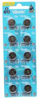 10x BATERIA Baterie VINNIC LR43 L1142 AG12 10szt