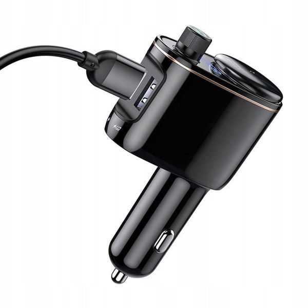 Transmiter samochodowy Baseus S-06 Locomotive Ładowarka USB Bluetooth MP3 zdjęcie 3