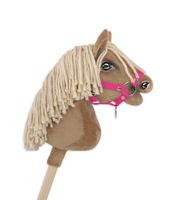 kantar dla konia hobby horse a4 zapinany mały - ciemny różowy