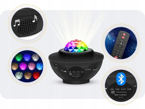 LAMPKA NOCNA KOSMOS PROJEKTOR GWIAZD RZUTNIK GWIAZD NIEBA DLA DZIECI PILOT na Arena.pl