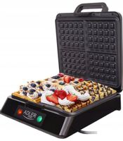 Gofrownica Na 4 Gofry Moc 1500W Inox Adler Ad3036