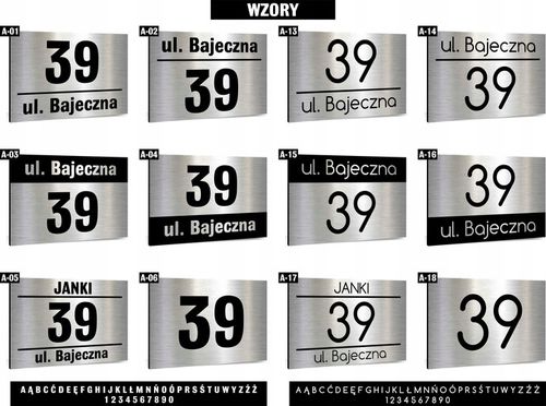 Tabliczka z numerem na dom tablica adresowa aluminiowa numer domu trwała na Arena.pl