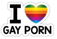 22 0055 Naklejka Żart Pedał Gay Gej I Love Gay Porn Wlepa Kochający Inaczej