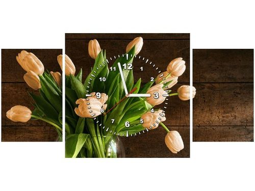 80X40CM ZEGAR RDZAWE TULIPANY OBRAZ na Arena.pl