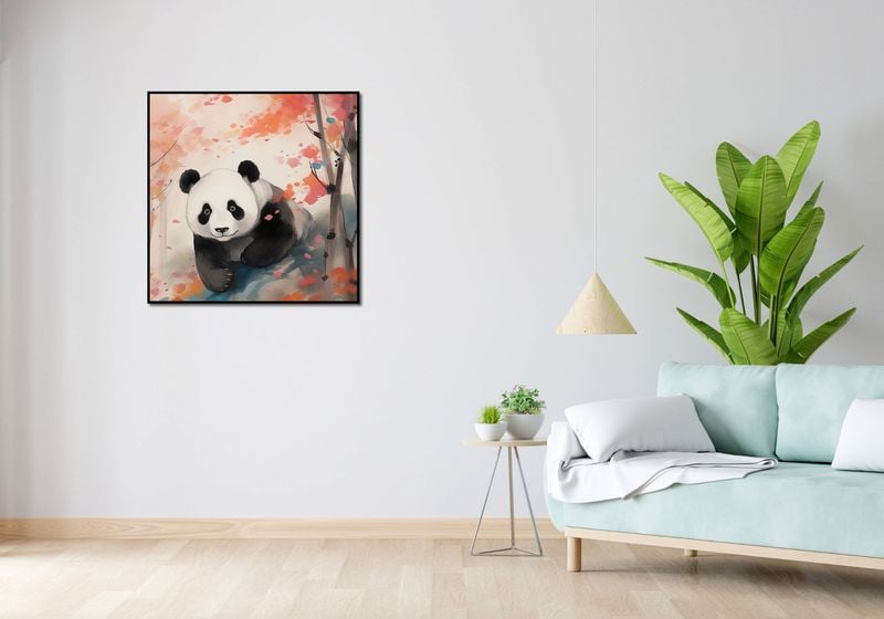 Plakat 80x80cm Panda wśród Klonów zdjęcie 4