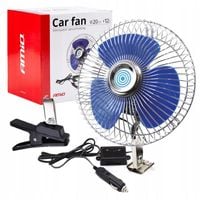 MOCNY WENTYLATOR WIATRAK SAMOCHODOWY 12V DO AUTA NA KRATKĘ KLIPS ŚRUBY