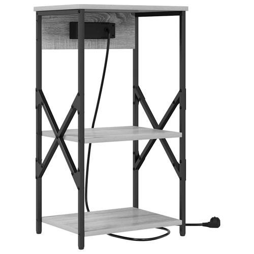 Szafka Nocna z półką 2 pcs Szary dąb sonoma 41 x 31 x 76 cm na Arena.pl