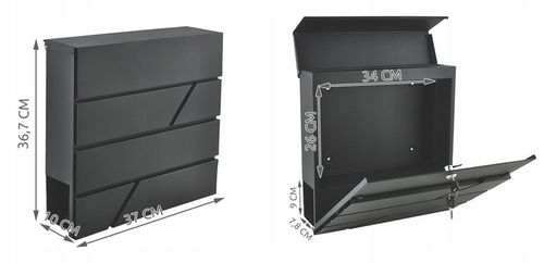 Skrzynka na Listy Pocztowa Gazety Pocztę Duża Listowa A4 Antracyt do Domu na Arena.pl