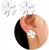 Posrebrzane 18K Kolczyki Srebrne 316L Ze Stali Chirurgicznej