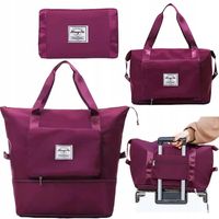 TORBA DUŻA PODRÓŻNA SPORTOWA SKŁADANA WODOODPORNA PURPUROWY