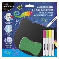 zestaw markery kredowe z tablicą magnetyczną kidea