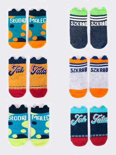 Skarpety chłopięce z elementem 3D kolorowe 6PAK 14-16 YOCLUB na Arena.pl